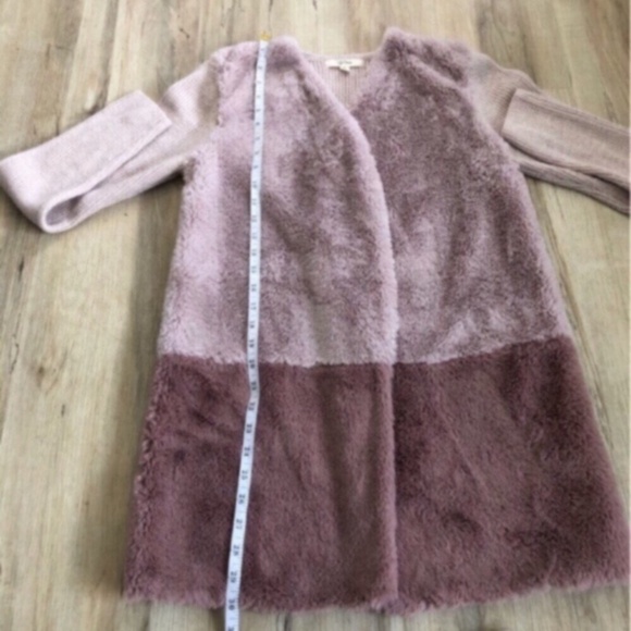 Peyton Primrose Pink Faux Fur Fuzzy Cardigan Sweater - Picture 6 of 8
